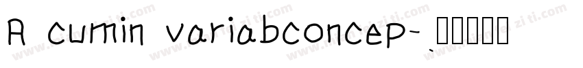A cumin variabconcep字体转换